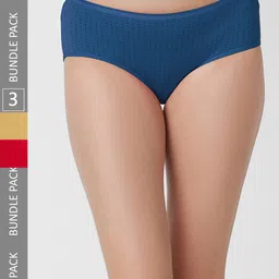 FashionRack Women Pack Of 3 Assorted Printed Cotton Hipster Briefs-image-62