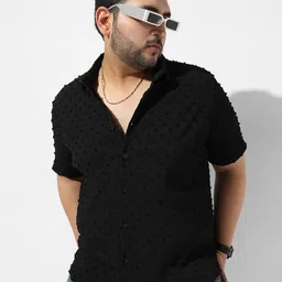 Instafab Plus Plus Size Self Design Casual Shirt-image-8