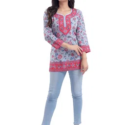 keshubaba Ethnic Motifs Printed Straight Kurti-image-72