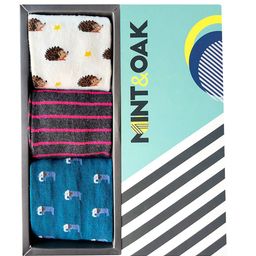 Mint & Oak Men Pack Of 3 Ankle-Length Socks-image-48