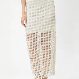 Koton Self Designed Straight Maxi Skirt-picture-27