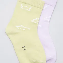 J Style Kids Pack of 2 Patterned Above Ankle Length Socks-image-87