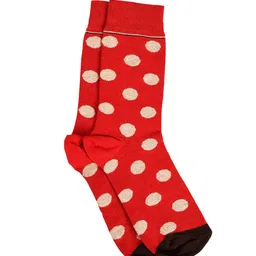 SWHF Polka Dot Printed Ankle-Length Cotton Socks-image-68