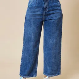 Globus Women Blue Boyfriend Fit Light Fade Jeans-image-48