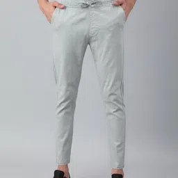 Code 61 Men Cream-Coloured Low-Rise Stretchable Joggers-image-59
