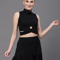 Oomph! A-line Ruffled Mini Skater Skirt-image-76