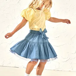 Angel & Rocket Girls Denim Flared Skirts-picture-45
