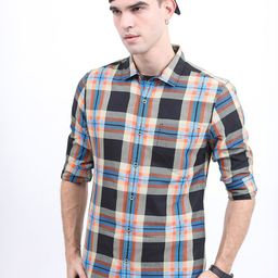 KETCH Men Slim Fit Checked Casual Shirt-picture-4