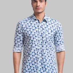 Parx Men Slim Fit Geometric Printed Cotton Casual Shirt-image-91