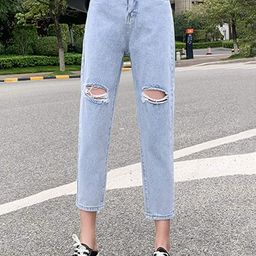 LULU & SKY Women Slash Knee Straight Fit Slash Knee Stretchable Jeans-image-66