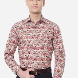 Greenfibre Men Slim Fit Printed Cotton Formal Shirt-image-47