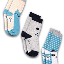 Dollar Socks Kids Pack Of 3 Assorted Calf-Length Socks-14
