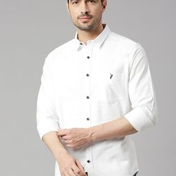Thomas Scott Classic Slim Fit Opaque Pure Cotton Casual Shirt-image-77
