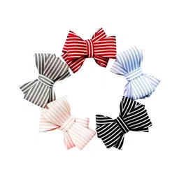 CHRONEX Women Multicoloured Set of 5 Bow Embellished Alligator Hair Clip-18