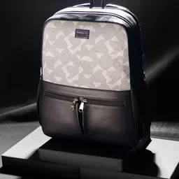 ZOUK Geometric Printed Backpack with Compression Straps Up to 16 inch image 1