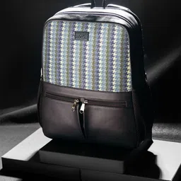 ZOUK Bombay Houndstooth Printed Backpack with Compression Straps Up to 16 inch image 1