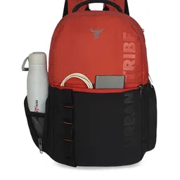 URBAN TRIBE Adults Rust & Black Color blocked Laptop Backpack-48