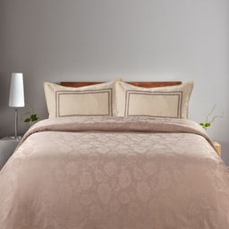 Saral Home Beige 160 TC Double King Floral Pure Cotton Bedsheet With 2 Pillow Covers-image-20