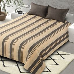Saral Home Brown 160 TC King Bedsheet with 2 Pillow Covers-image-35
