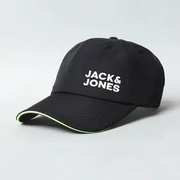 Jack & Jones Men Black & White Printed Baseball Cap-image-41