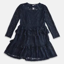 Pantaloons Junior Fit & Flare Round Neck Cotton Dress-picture-23