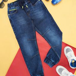 Pantaloons Junior Boys Jogger Fit Clean Look Heavy Fade Stretchable Jeans-picture-37