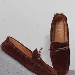 FAUSTO Men Brown Suede Boat Shoes-picture-21