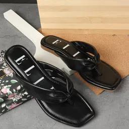 ELLE Open Toe Slip-On Flats-56