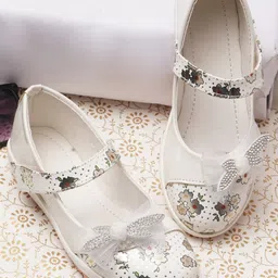 BAESD Girls Floral Printed Bow Embellished Ballerinas-image-63