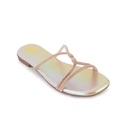 Bella Rosa Women Embellished Open Toe Flats-10