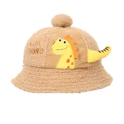 FabSeasons Unisex Kids Brown & Yellow Beanie-image-64