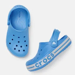 Crocs Kids Blue Bayaband Reflective Band Clogs-34