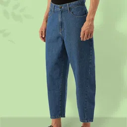 Bene Kleed Men Pure Cotton Loose Crop Jeans-image-70