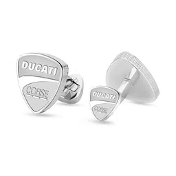 DUCATI CORSE Silver-Toned Geometric Cufflink-image-51