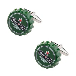 The Tie Hub Silver-Plated Bottle Cap Cufflink-30