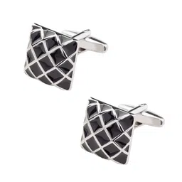 The Tie Hub Silver-Plated Square Cufflink-41