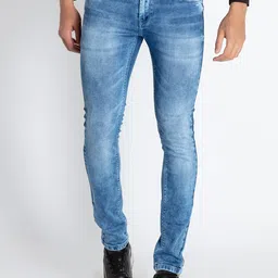 Status Quo Men Mid Rise Clean Look Heavy Fade Whiskers Slim Fit Stretchable Jeans-image-92