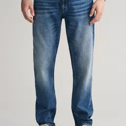 GANT Men Slim Fit Mid-Rise Heavy Fade Stretchable Jeans-image-56