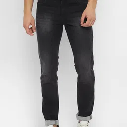 Turtle Men Grey Tapered Fit Light Fade Jeans-image-40