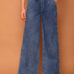 Mast & Harbour Women Wide Leg Heavy Fade Jeans-picture-27