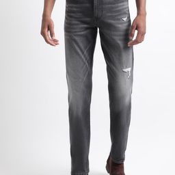 Iconic Men Slim Fit Low Distress Heavy Fade Jeans-picture-6