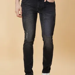 Being Human Men Slim Fit Low Distress Heavy Fade Stretchable Jeans-34