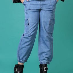V-Mart Girls Low Distress Light Fade Jeans-image-12
