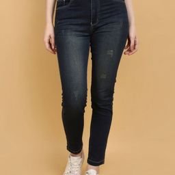 V-Mart Women High Rise Low Distress Light Fade Jeans-image-64