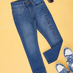 Pantaloons Junior Boys Low Distress Mid-Rise Cotton Light Fade Jeans-picture-52