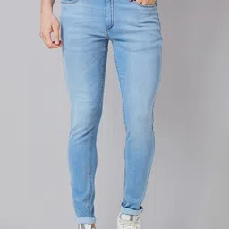 Park Avenue Men Clean Look Slim Fit Low-Rise Light Fade Jeans-image-45