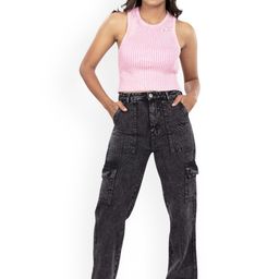BELLE ALLE DENIM Women Straight Fit High-Rise Heavy Fade Jeans-image-42