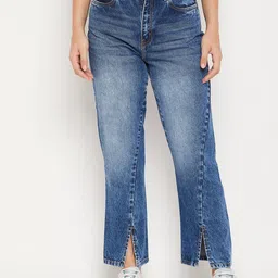 Madame Women Blue High-Rise Heavy Fade Jeans-picture-24