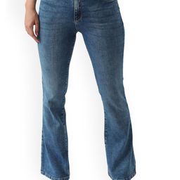 Kraus Jeans Women Flared High-Rise Light Fade Jeans-image-66