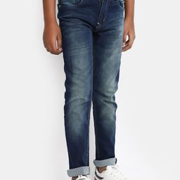V-Mart Boys Regular Fit Mid-Rise Clean Look Heavy Fade Jeans-30
